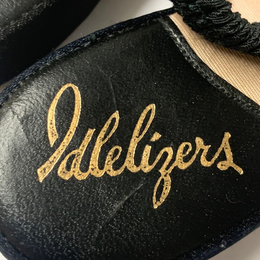 Idlelizers Vintage Black/Gold Sling Back Sandals Women's Size 5 - Picture 7 of 9